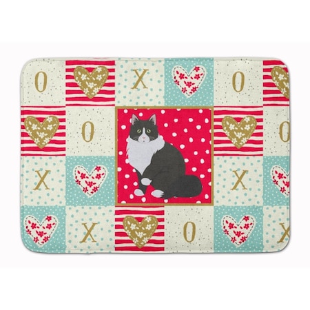 Carolines Treasures 19 x 27 in. Siberian Forest Cat Love Machine Washable Memory Foam Mat CK5788RUG